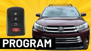 Easy Program Toyota Highlander Smart Key Fob [upl. by Lohrman]