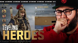 LEVELING HEROES  UNLOCKING RICHARD  AGE OF EMPIRES MOBILE [upl. by Imoyn]