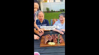 Cherry wood smoked lamb feast for Fathers Day [upl. by Anneirb123]