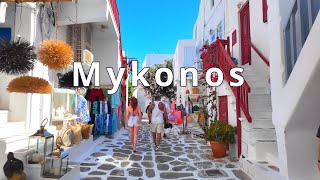 Mykonos Greece Walking Tour  4K 60fps  with Captions [upl. by Asiulairam]