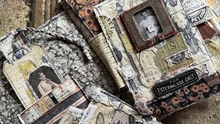 HANDMADE BOOK FEATURING TIM HOLTZ LABORATORY FABRIC COLLECTION 2024 flip through [upl. by Llevart]