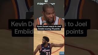 Kevin Durant was shocked by Embiids historic performance shorts [upl. by Hairabez898]