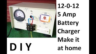 Battery charger 12V 5 AMP at home  DIY battery charger using transformer by innovative ideas [upl. by Iatnohs707]