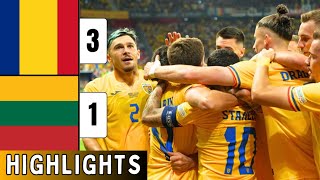 Romania vs Lithuania 31 EXTENDED HIGHLIGHTS  UEFA Nations League [upl. by Kisor]