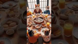 Cat having lunch😺 cutebabycatcutecatshortsviralcatsloversshortsfeedshortsyoutubeanimalshorts [upl. by Adnaloj672]