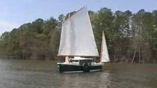 Bolger Martha Jane sail test run [upl. by Atnahs864]