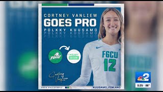 FGCU volleyball great Cortney VanLiew starting professional career in Finland [upl. by Ezzo]