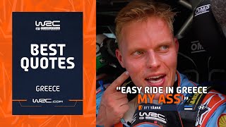 Best Quotes From WRC EKO Acropolis Rally Greece 2024 🎤 [upl. by Ojadnama]