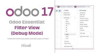 Odoo  Filter View in Debug Mode Technical Name of fileds in filter view Odoo  Hindi  Techmoodly [upl. by Llenrac957]