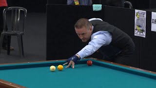 Frederic Caudron Vs Eddy Leppens One Cushion Carom Billiards [upl. by Sirotek797]