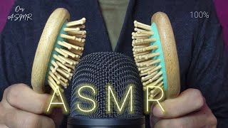 ASMR  Scratching Microphone With Bamboo Comb Hair Brush [upl. by Eirotal963]