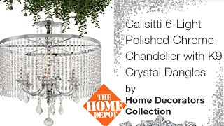 The Home Depot Calisitti 6Light Crystal Chandelier  Brightness Setting Family Fun Vlog [upl. by Naujat]