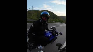 Triumph Street Triple RS ve Yamaha R7 DarlıkTeke virajları motorcycle rider [upl. by Shalne]