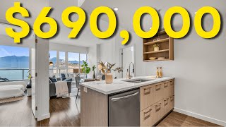 Tour This Vancouver Condo With INSANE Mountain amp Ocean Views  Vancouver Real Estate [upl. by Mortimer]