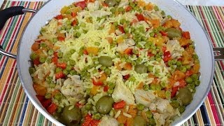 Arroz con Pollo y Aceitunas  Muy Fácil de Preparar [upl. by Anaitsirc]