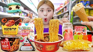 Korean Convenience Store Food Mukbang CVS EATING SHOW by HIU 하이유 [upl. by Tades]