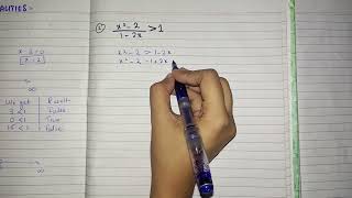 Sets and functions  Inequalities Case 3  Rational inequalities [upl. by Mitzi]