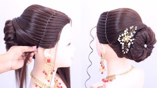 Easy Elegant Hairstyle for Wedding Guests  Stunning Bridal Updo in Just 5 Minutes [upl. by Sivam]