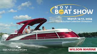 Wilson Marine 2024 Novi Boat Show Bennington Pontoons [upl. by Holms]