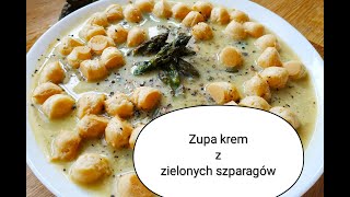 kremszparagowy Aksamitna zupa krem z zielonych szparagów szparagi zupaszparagowa [upl. by Edgell545]