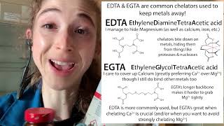 Chelators in the lab EDTA amp EGTA biochemistry [upl. by Devaj]