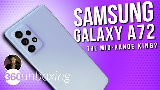 Samsung Galaxy A72 Unboxing amp First Look 8GB RAM Snapdragon 720G 64MP Quad Cam at Rs 34999 [upl. by Anirtac44]