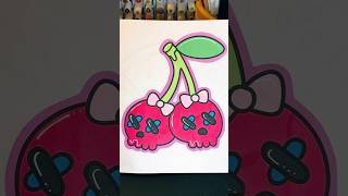 Let’s colour some spooky cherries 🍒 👻🎃 beetlejuice halloween art artandcraft coloring [upl. by Flem]