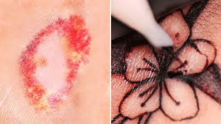 Transform Scars with Stunning Tattoos  Full HD  Slow TV [upl. by Ecinahc139]