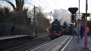 Stanier Class Black 5s Past Laindon on 1z82 Cathedrals Express tour [upl. by Harad]