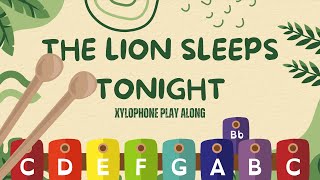 The Lion Sleeps Tonight Wimoweh  XYLOPHONE PLAY ALONG [upl. by Nelie]