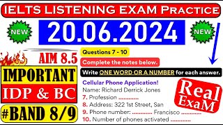 IELTS LISTENING PRACTICE TEST 2024 WITH ANSWERS  20062024 [upl. by Bach]