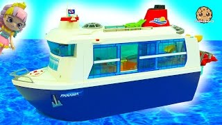 Strange Cruise Ship Trip 1  Shopkins Happy Places Rainbow Kate Playmobil Vacation Toy Video [upl. by Vaughan889]