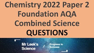 Combined science Chemistry Foundation Paper 2 Questions [upl. by Aihsenod780]