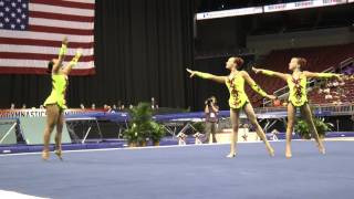 Bowler Eisenmenger Villarreal  Balance  2014 USA Gymnastics Championships [upl. by Taite245]