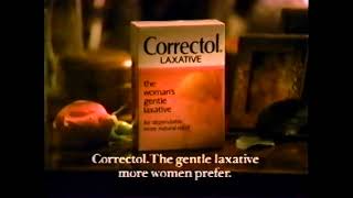 1990 COMMERCIAL FOR CORRECTOL A WOMANS LAXATIVE [upl. by Myrtle]