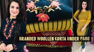 Ajio Winter Wear Haul  Fusion Avaasa Woolen Kurta Under 680  Winter Wear For Women [upl. by Settera]