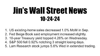 Jins Wall Street News on 10242024 [upl. by Goss]