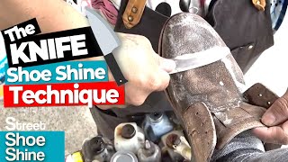 How to Get the Perfect Shoe Shine  KNIFE Suede Technique [upl. by Oshinski]