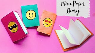 How to make a diary with just one sheet  DIY hand made cute stationery  Emoji diary [upl. by Hanima467]