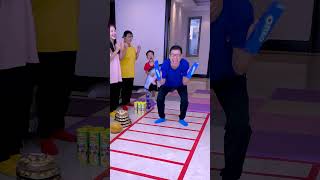 Backwards Long Jump Challenge Who Is The Best Funnyfamily Partygames [upl. by O'Meara]