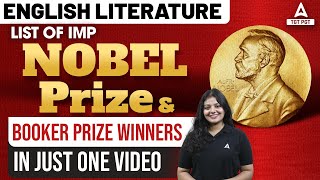 English Literature  List of IMP Nobel Prize and Booker Prize Winners in just one video [upl. by Noterb]