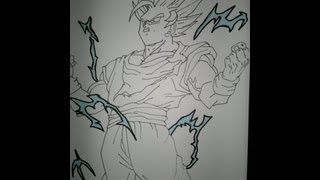 Drawing Goku Super Saiyan 2 Full Body悟空スーパーサイヤ人2を描画する方法 [upl. by Konstantin871]