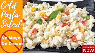 Cold pasta salad Without Mayonnaise for All Seasons  White Macaroni Salad  How to make pasta salad [upl. by Alair]