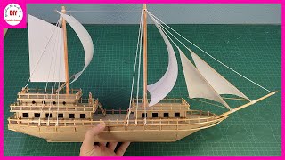 How To Make A Boat Models With Cardboard 4  Do It Yourself [upl. by Aihsekram485]