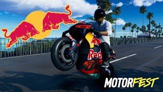 RED BULL BIKE gameplay in the Crew Motorfest rev bombs acceleration test [upl. by Oiramed]