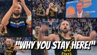 Steph Curry courtside “That’s why you stay here” aka NightNight Captain Klay highlightstribute [upl. by Attela]