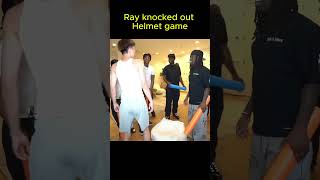 Ray knocked out by helmet game at Kai Cenat stream kaicenatclip [upl. by Meekah]