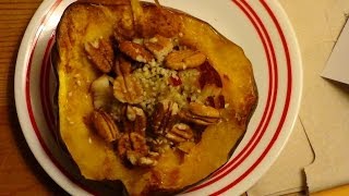 Baked Acorn Squash  PlantBased Recipe [upl. by Hannan]