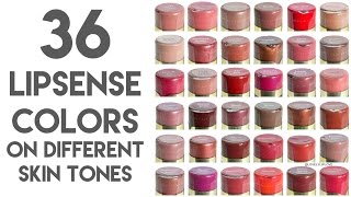 36 CloseUp LipSense Colors on Different Skin Tones and Hair Colors by SeneGence [upl. by Darby]