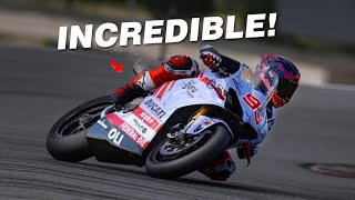 Marc Marquez Tests in Portimao with the Ducati Panigale V4 R  MotoGP 2024 [upl. by Ytirahc238]